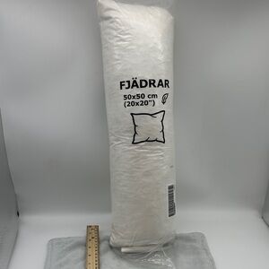 New IKEA FJADRAR Inner Insert Cushion Duck Feathers Pillow Off-White 20”x20”